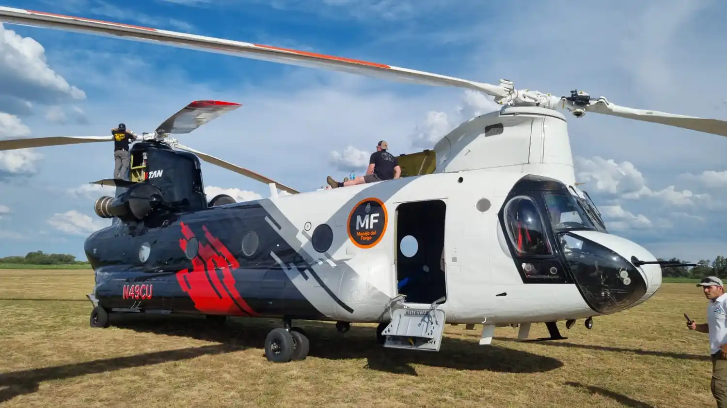 Ecocidio: así llegaba a San Pedro el helicóptero gigante
