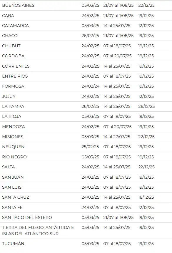 CALENDARIO ESCOLAR