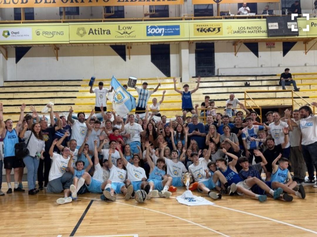 La Crema es campeón y ascendió a la Liga Federal de básquet.Foto:Prensa AR