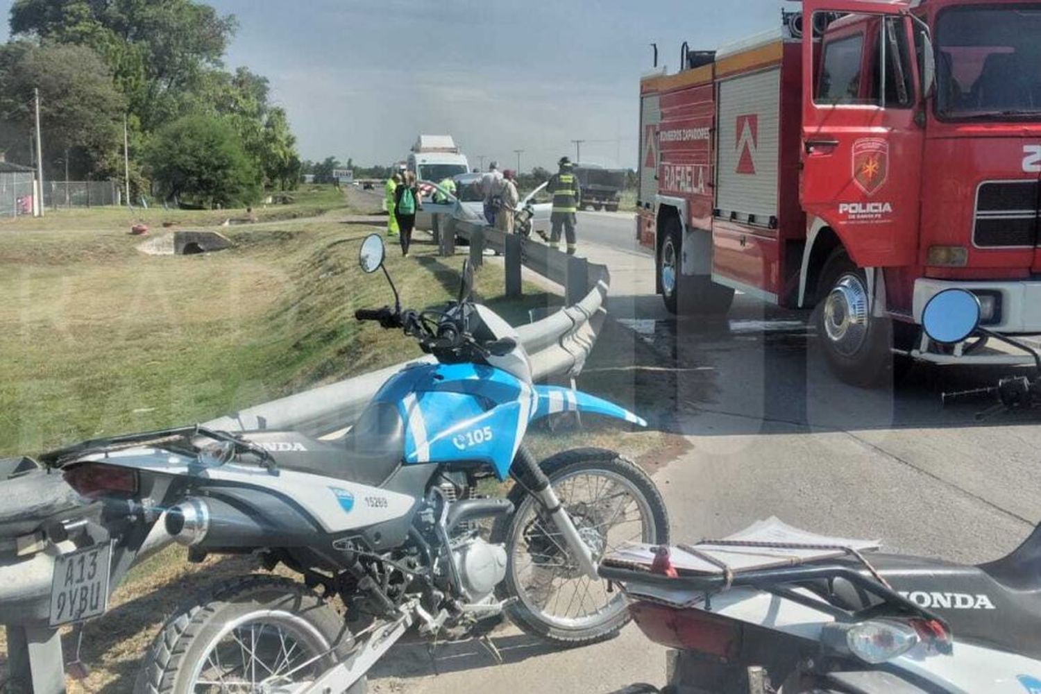 Un auto sufrió un principio de incendio en Ruta Nacional 34