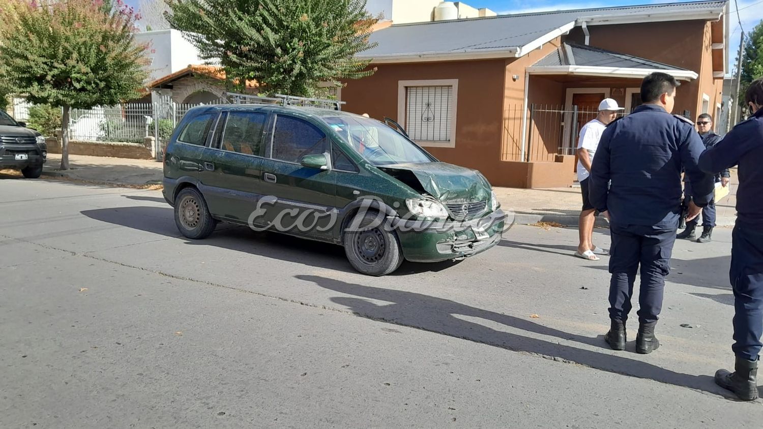El choque en avenida 42 y calle 53, donde la Chevrolet Safira tuvo las mayores consecuencias en cuanto a daños