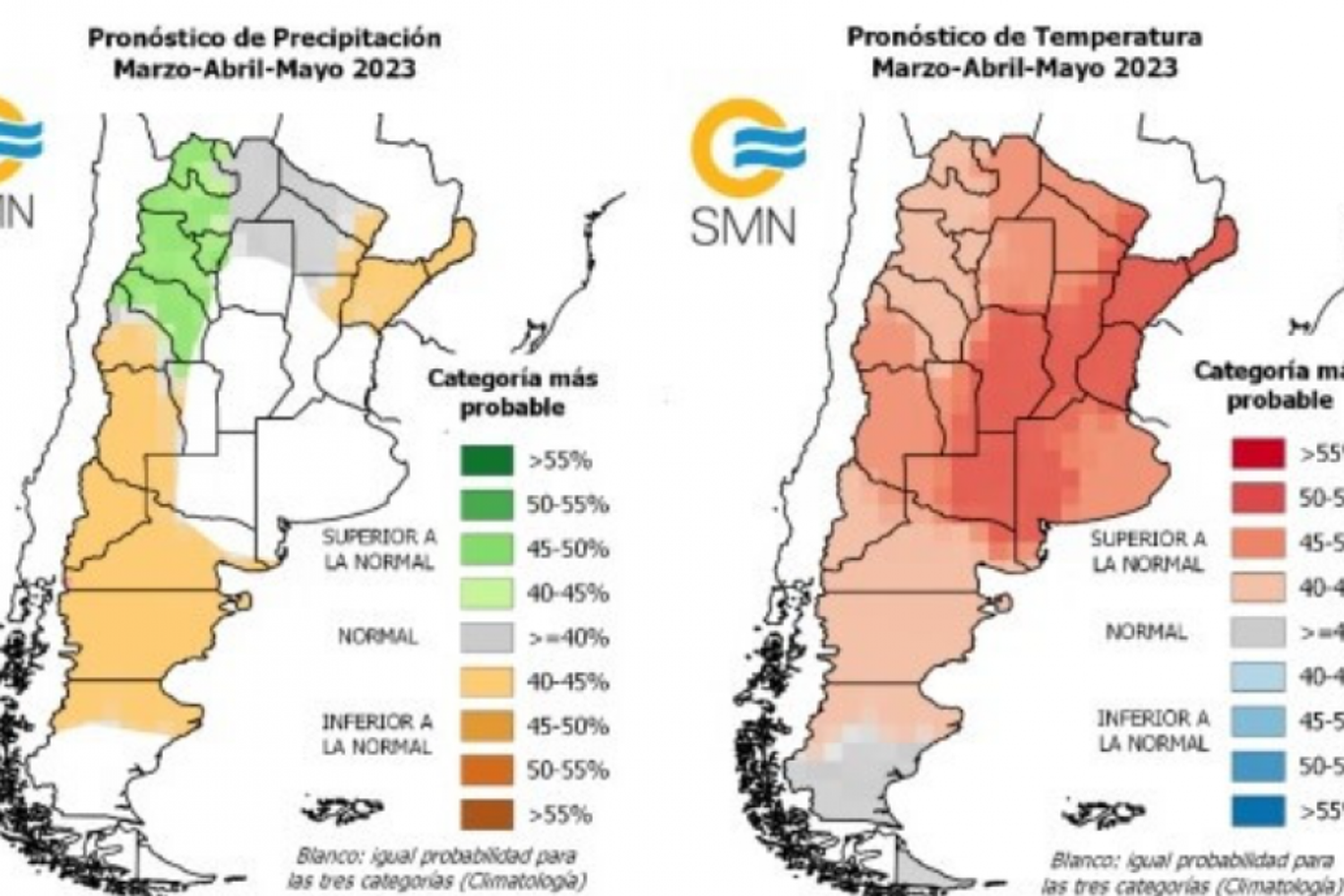 Hasta mayo habrá calor por encima de lo normal en toda la provincia