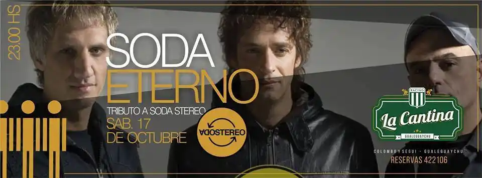 Tributo a Soda Stereo en La Cantina de Racing