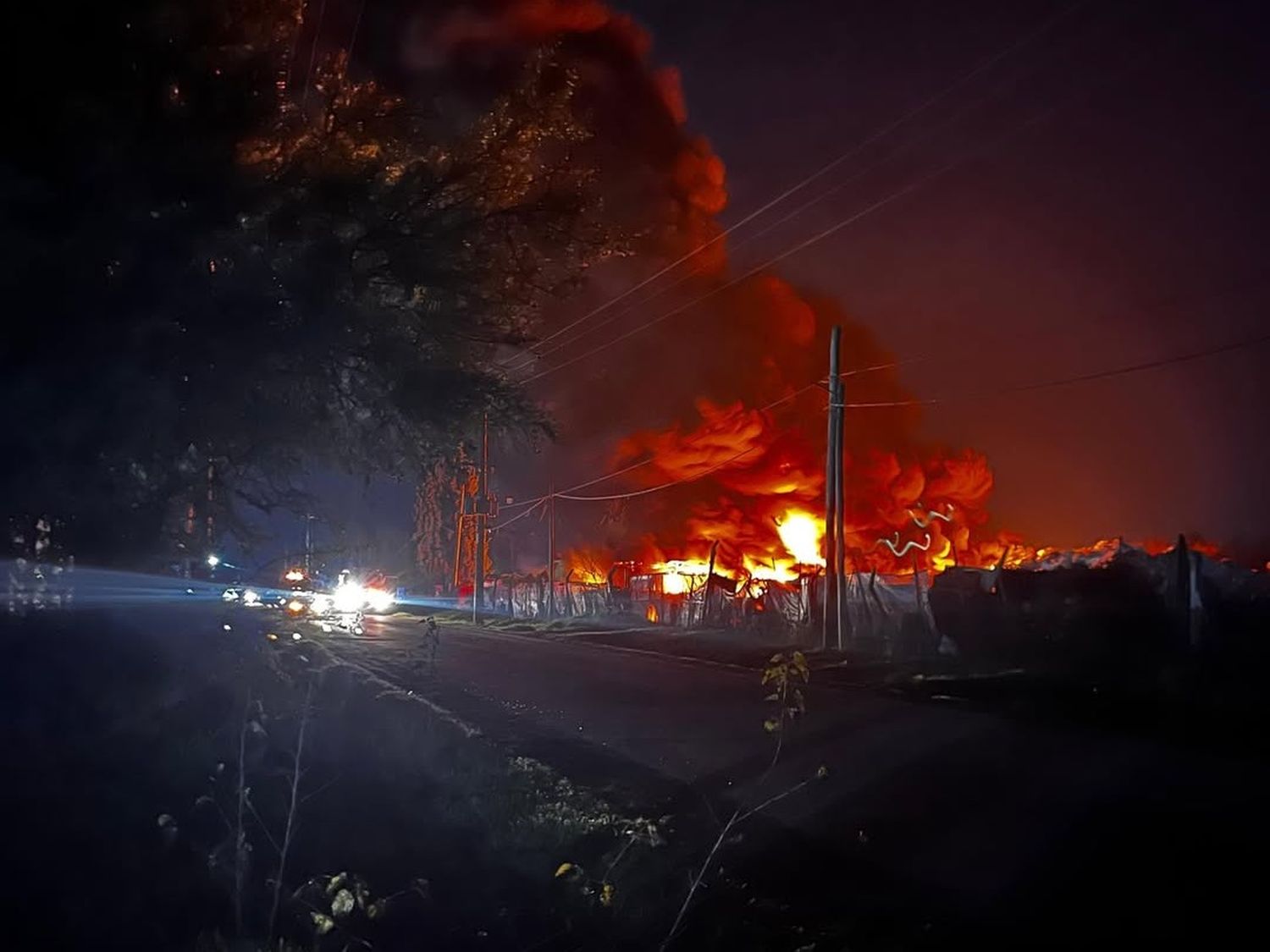 Video: Un voraz incendio de una papelera en La Plata asustó a los vecinos