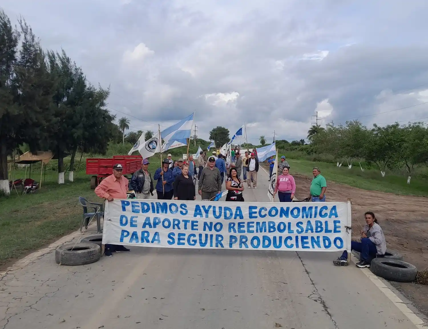 Federación Agraria corta la ruta 86 en Laguna Naineck: reclaman por la Emergencia Agrícola