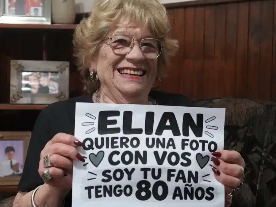 Noemí Caraballo, la abuela de Necochea que cumplió el sueño de conocer a L-Gante