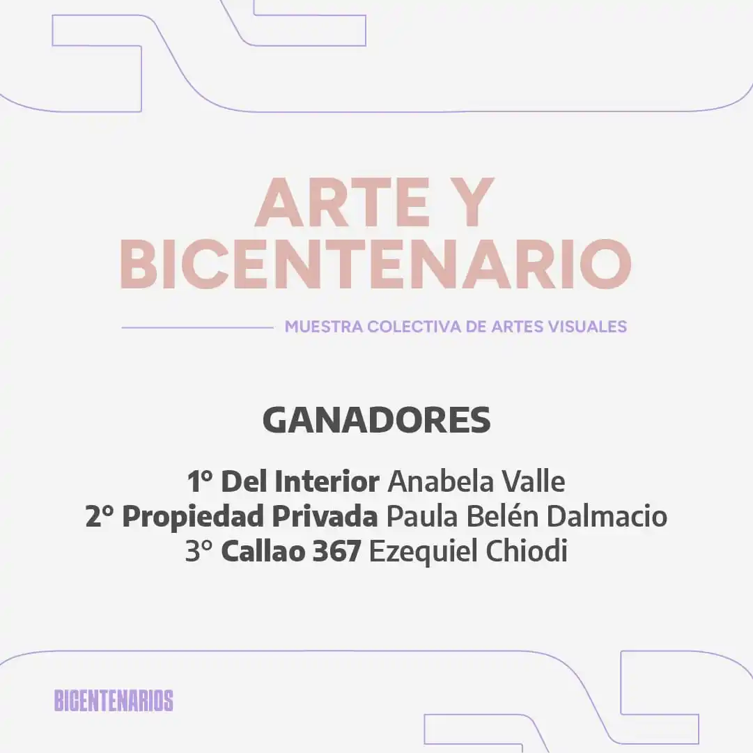 Los ganadores del concurso artístico Arte y Bicentenario