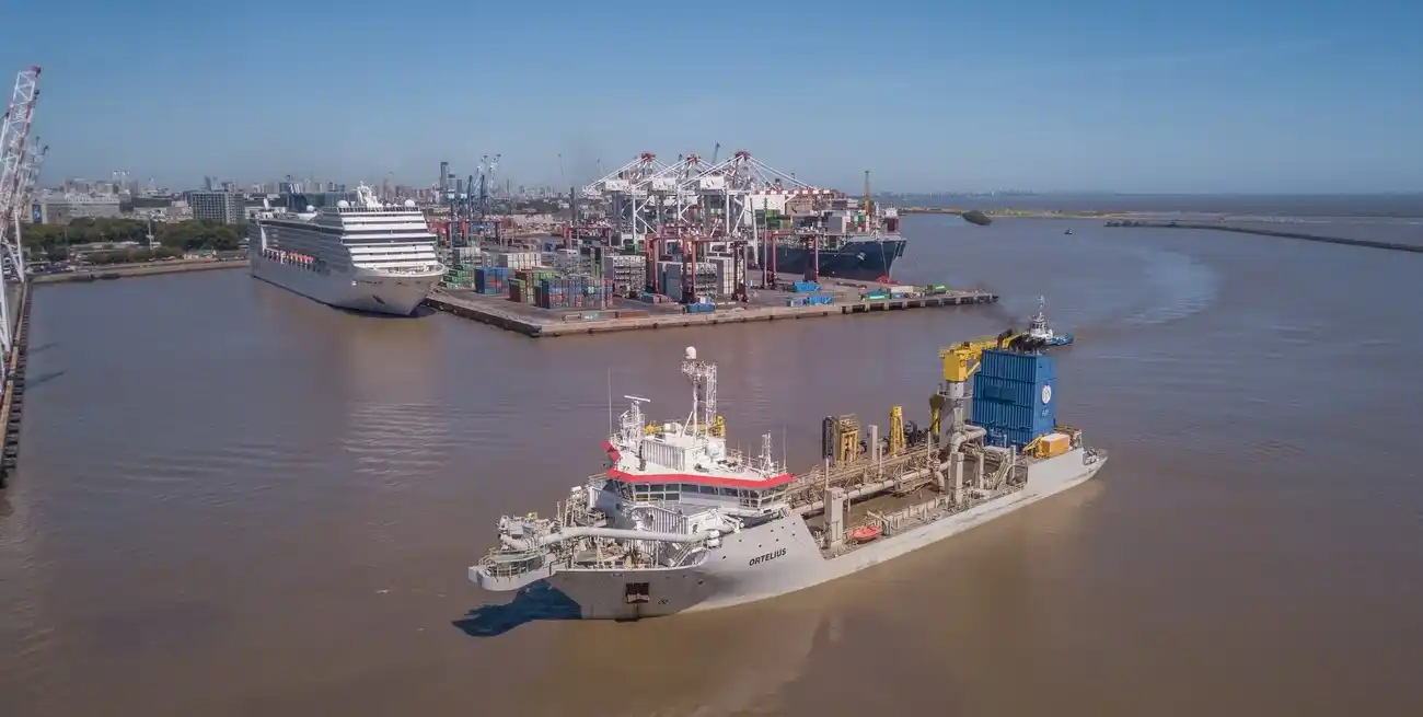 Imagen ilustrativa. Canal de Pasaje y Círculo de Giro del Puerto Buenos Aires.