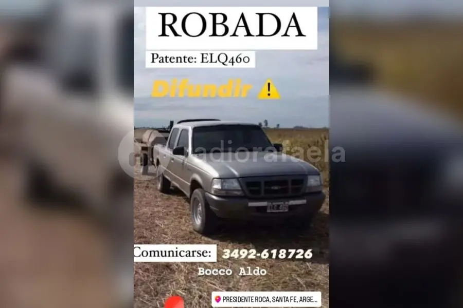 Robo de camioneta en Roca: "Para mí la sustrajeron empujándola hacia el camino rural cercano"