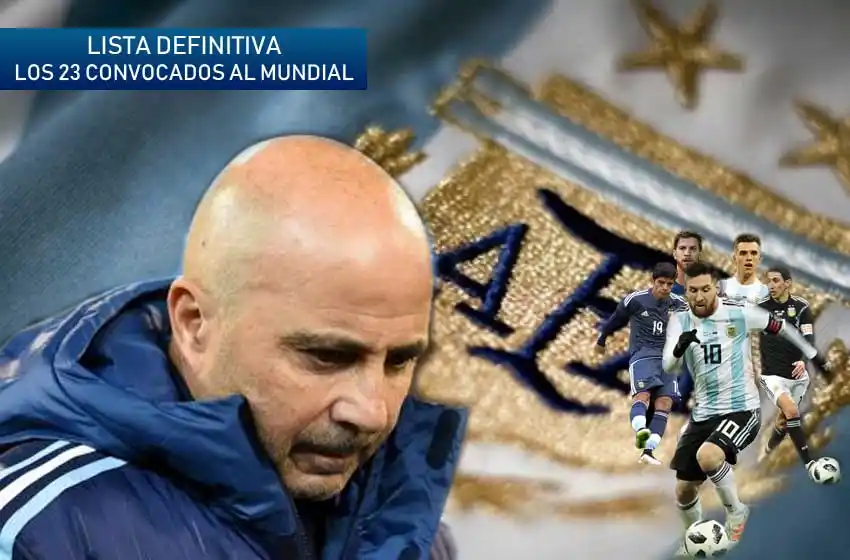 Sampaoli entregó la lista de 23 jugadores que irán al Mundial