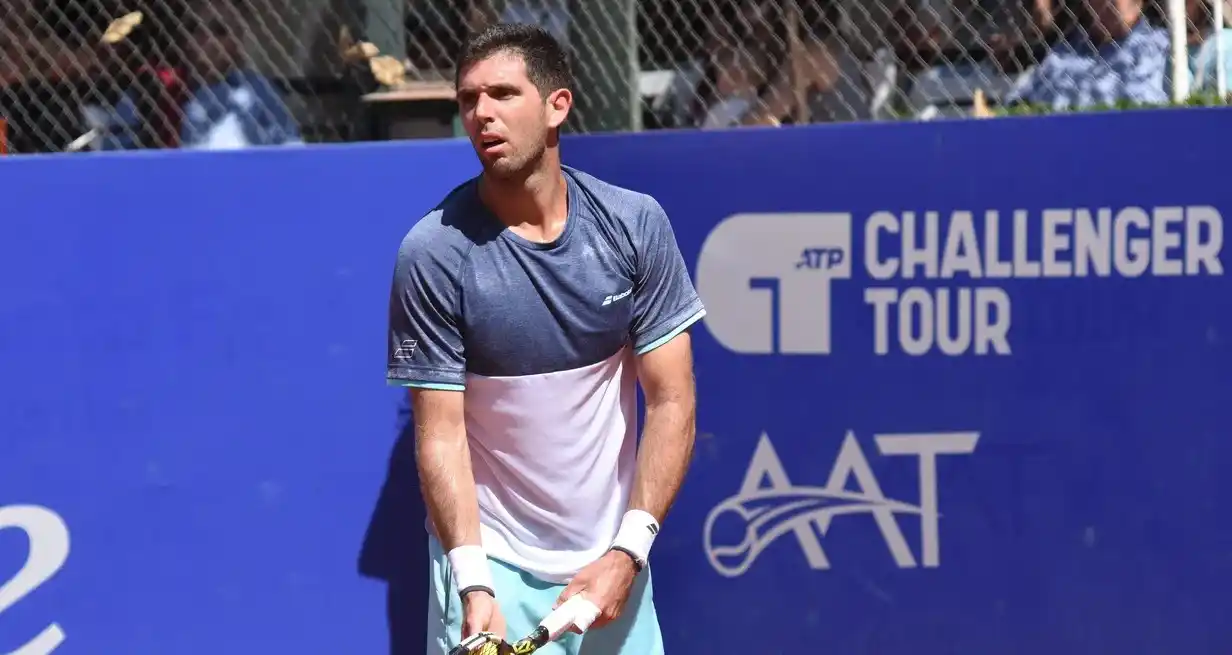 Delbonis jugó uno de sus últimos torneos en Santa Fe en 2023. Crédito: Pablo Aguirre