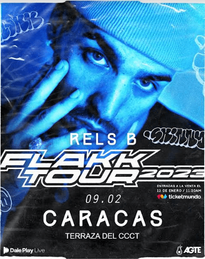 Rels B comienza la temporada de shows en Venezuela. Foto Instagram