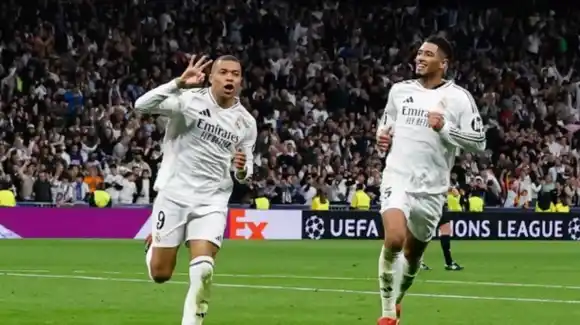 ¡TRIPLETE! Mbappé clasificó al Real Madrid a octavos de final de la Champions