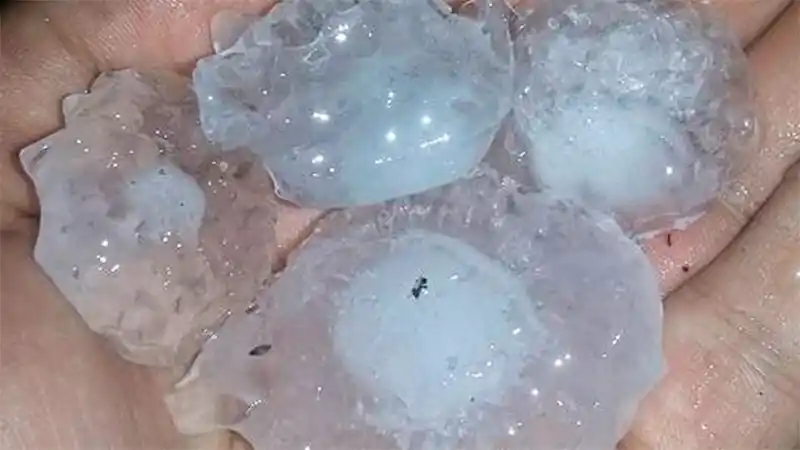 La caída de granizo afectó a diversas zonas de Entre Ríos