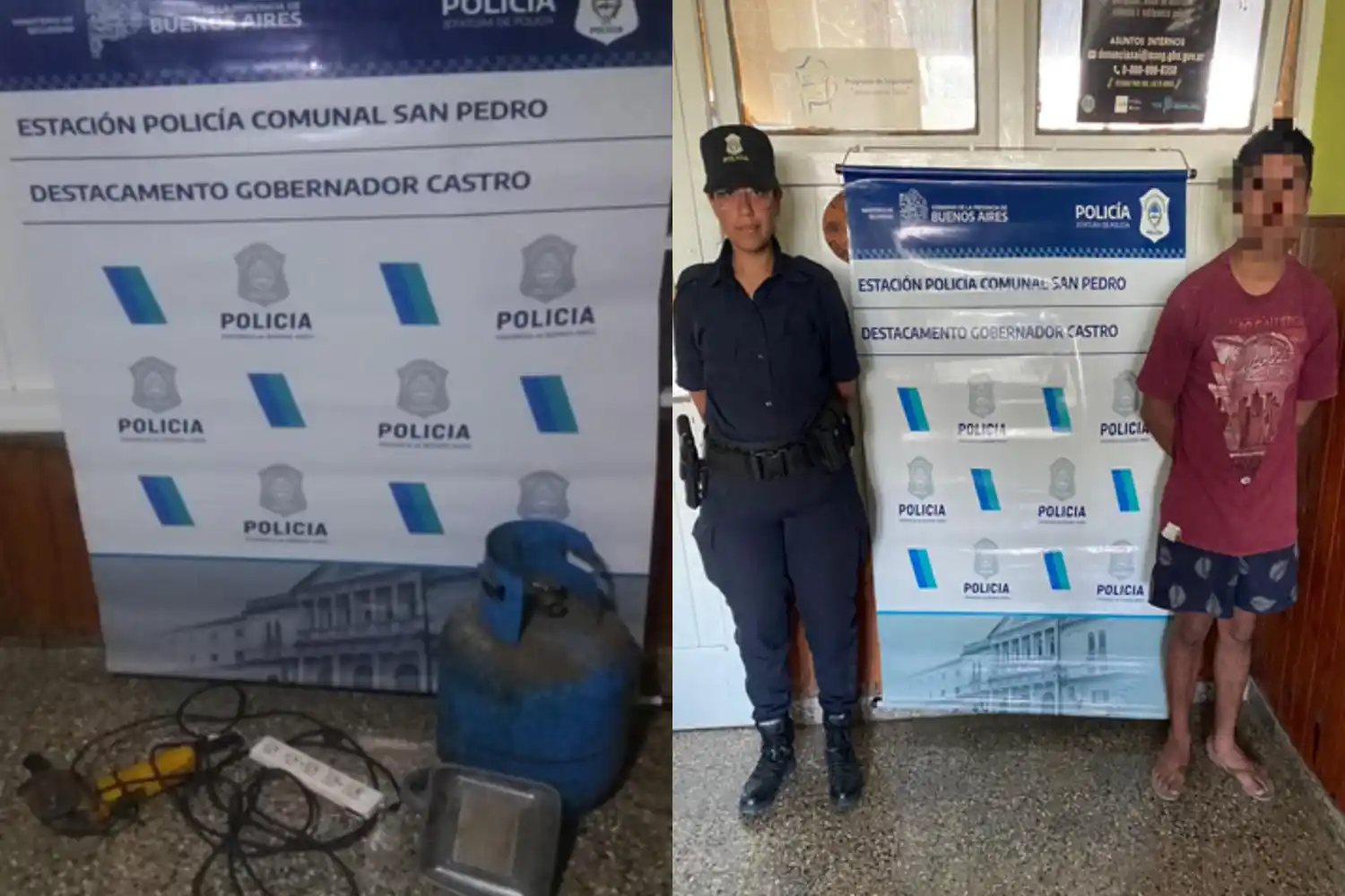 Gobernador Castro: un detenido en allanamiento por robo