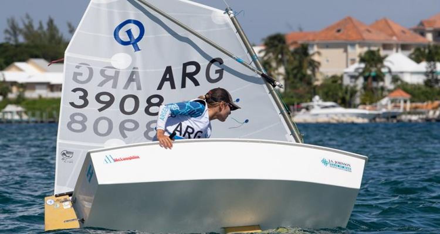 Francisco Gómez y Francina Paz cerraron su participación en el Norteamericano de Optimist