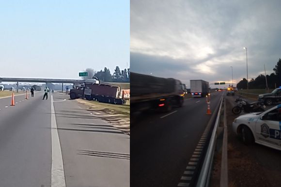 Transportistas protestan en ruta 9: piden reactualización de tarifas ante los aumentos y la escasez de gasoil