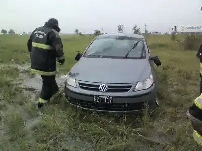 La lluvia causó despistes en la ruta nacional 14