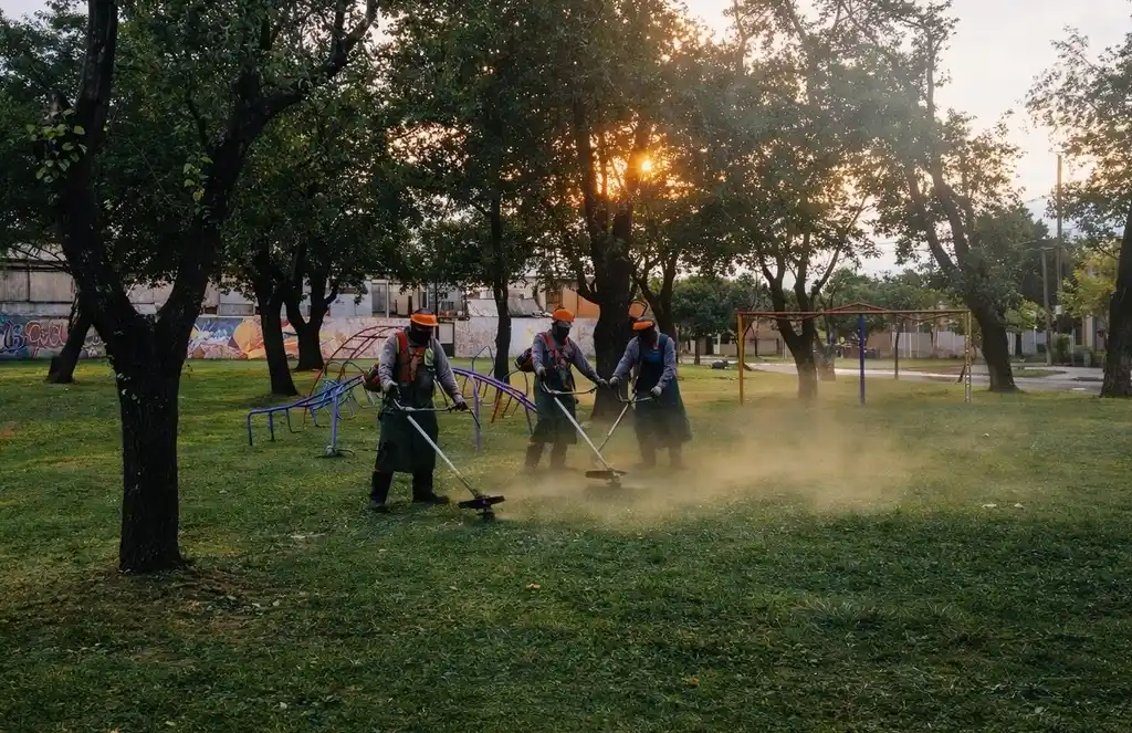 Refuerzan tareas de desmalezado en distintos sectores de la ciudad