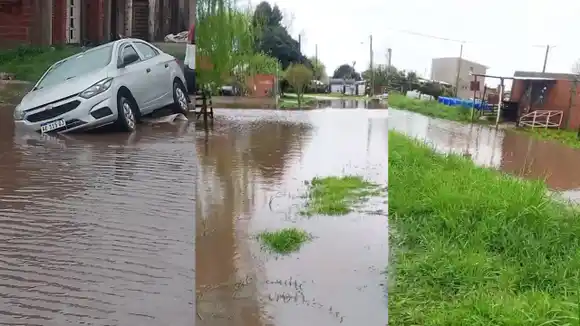 La Herradura: calles anegadas y vehículos atrapados tras las fuertes lluvias