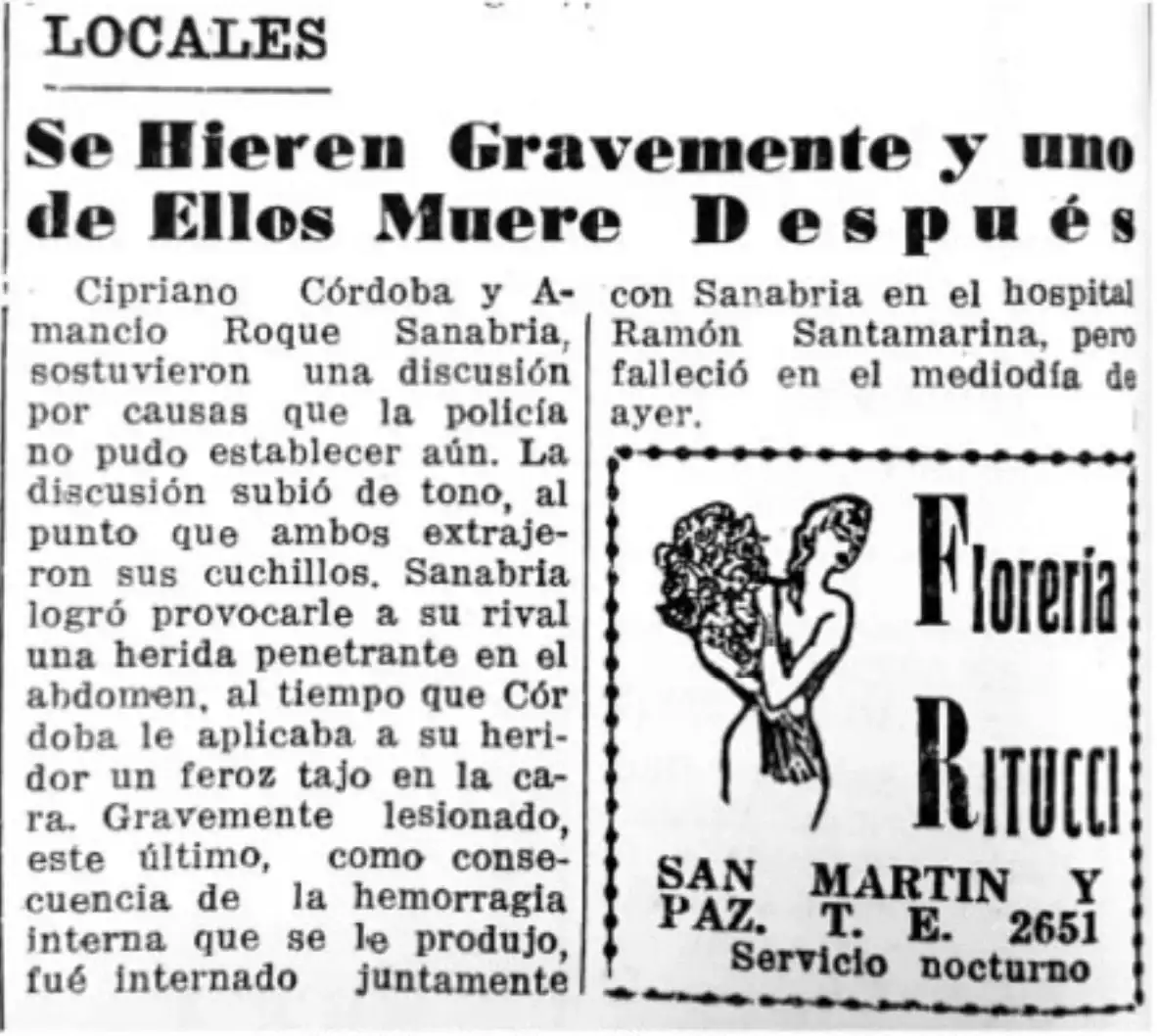 Así lo comunicaba El Eco en su edición del 10 de julio de 1956.
