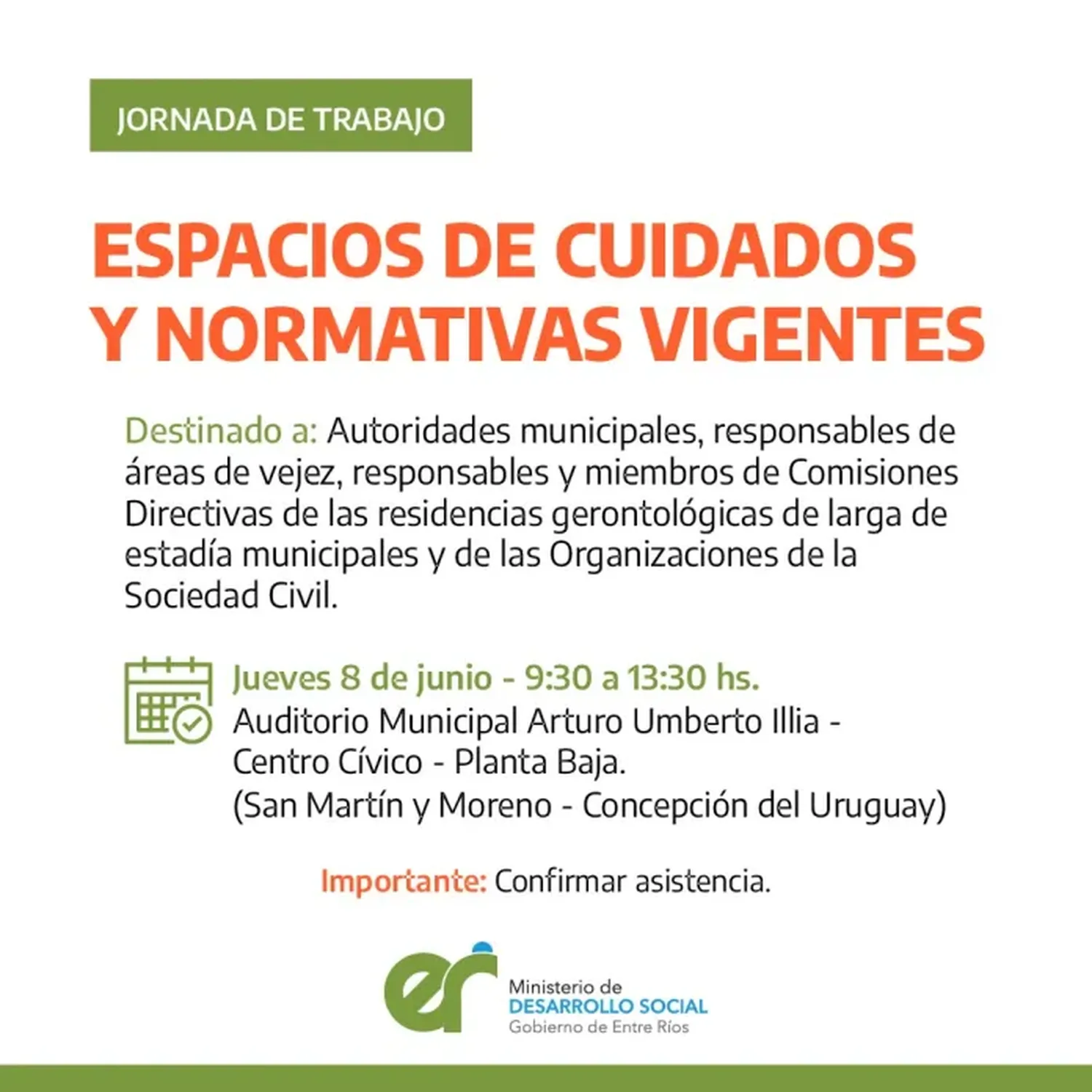 Se llevará a cabo una Jornada de Trabajo sobre políticas y gestiones gerontológicas