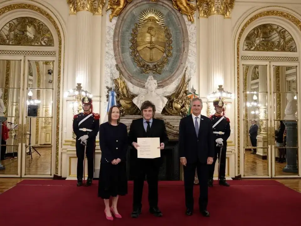 El presidente Javier Milei recibió cartas credenciales de embajadores.