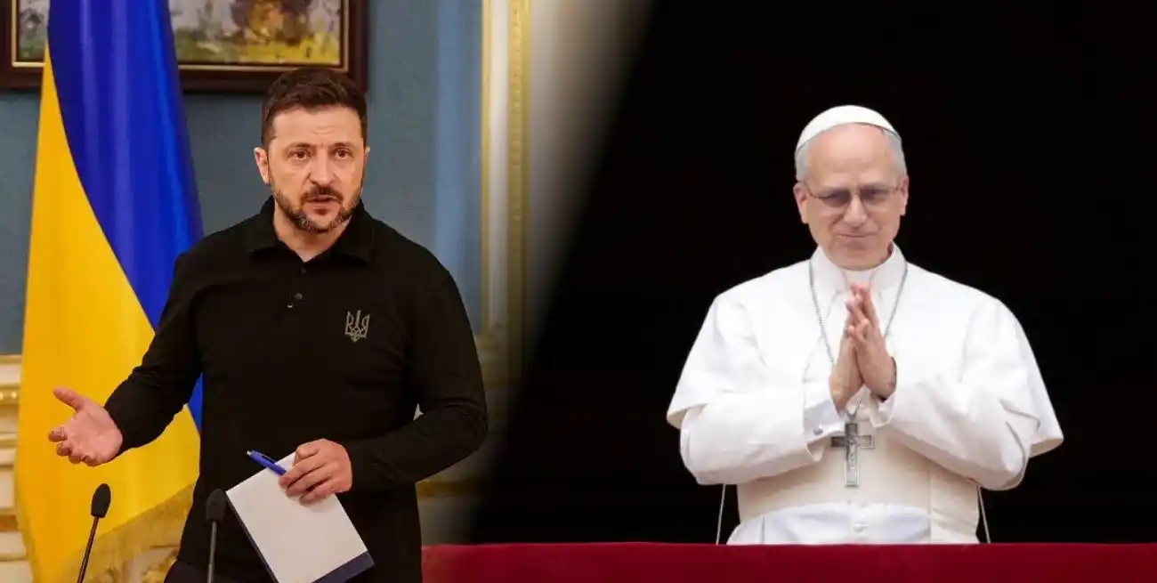 Zelenski dijo que mantuvo su primera conversación con el papa León XIV.