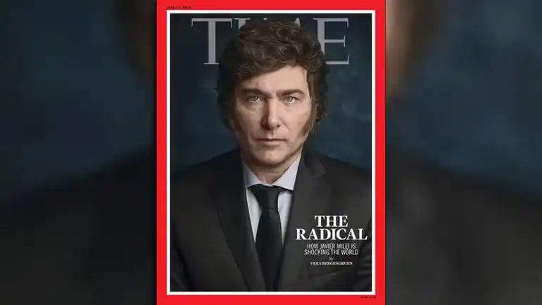 El presidente Javier Milei ocupa la tapa de la última edición de Time