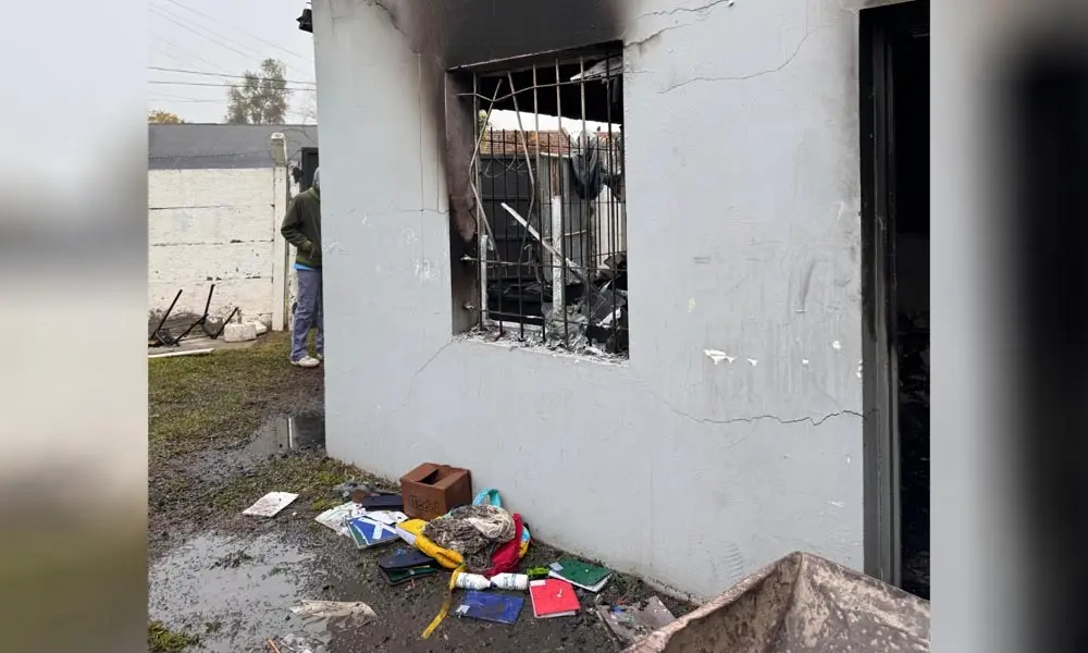 Confirman que fue intencional el incendio en un hogar de niños de Pilar