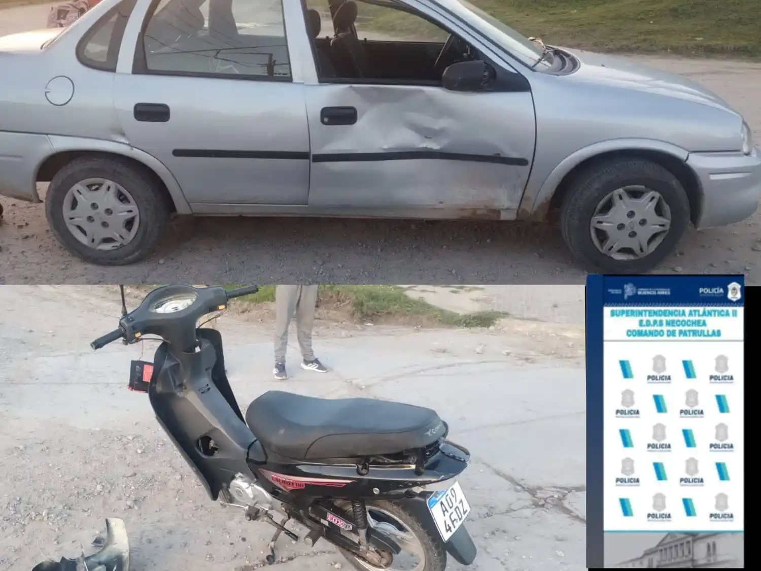 Fuerte colisión ocurrió esta tarde en Quequén