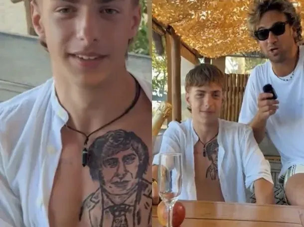 "Me tatué al mejor presidente de la historia argentina", dice "Igna".