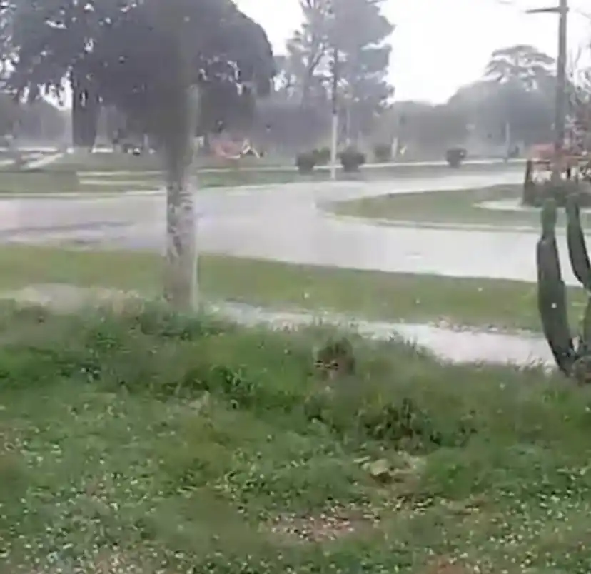 Captura del video que registró la tormenta.