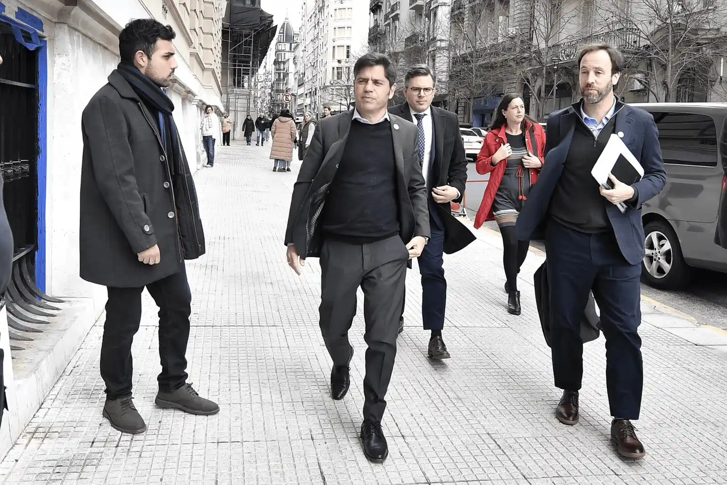 Kicillof al llegar a la Corte suprema de Justicia