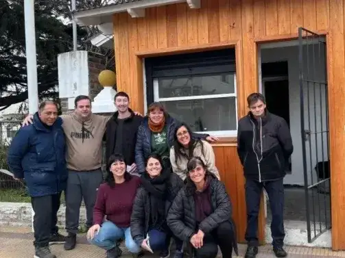 Integrantes de los dispositivos y colaboradores participaron de la puesta a punto del lugar.