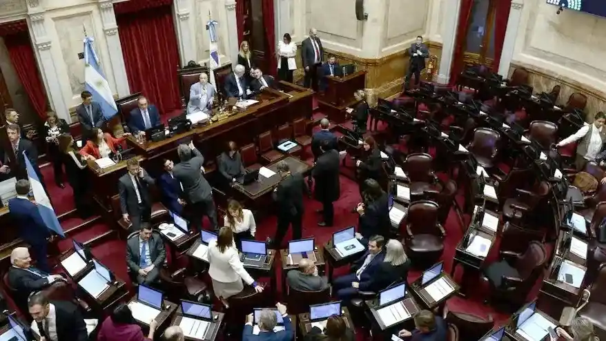 Un pasaje de la sesión en el Senado.