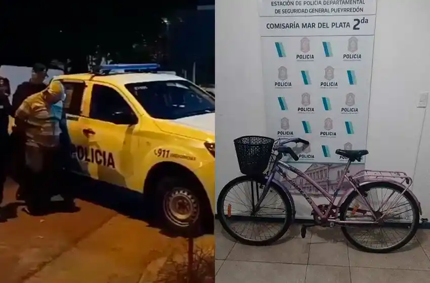 Robaron una bicicleta de un reconocido bar y se lo llevaban en un carro: dos eran menores