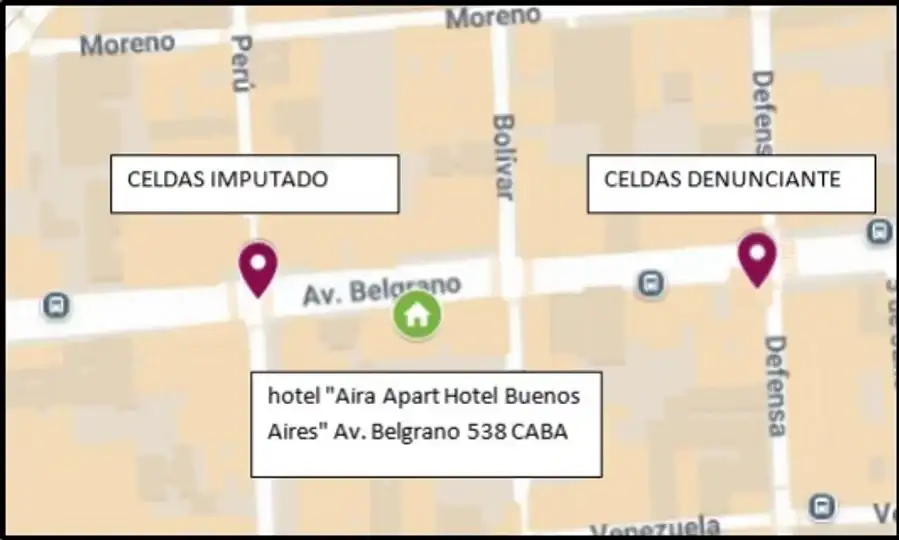 Los celulares de Facundo Moyano y Candela Arizaga registraron coincidencias de señal cerca del hotel - 4
