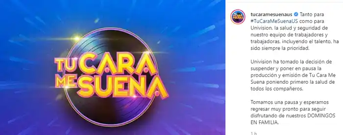 Con esta publicación "Tu cara me suena" confirmó que hará una pausa.