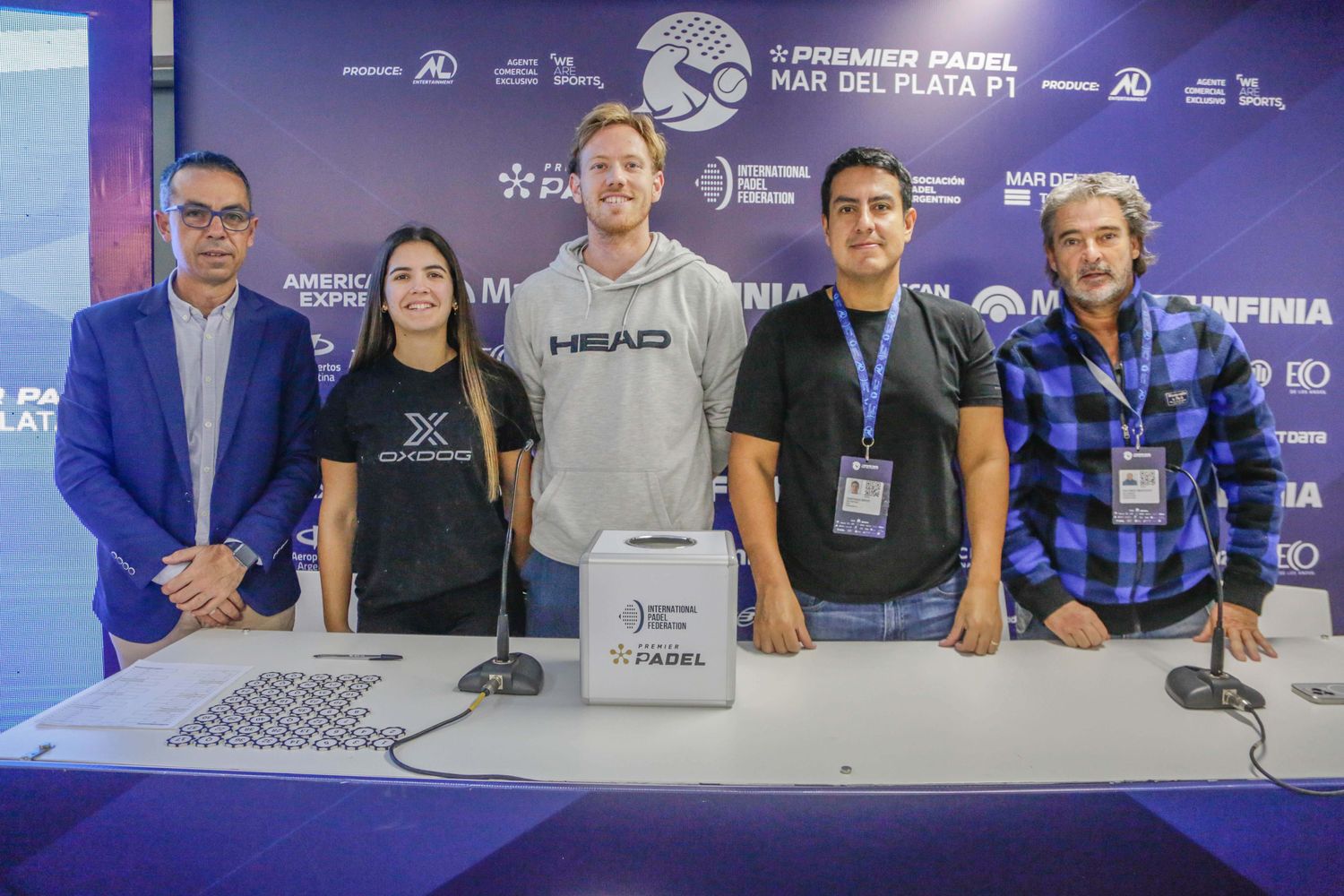 El sorteo del cuadro principal para el Premier Padel. (Foto: Mar del Plata Premier Padel)