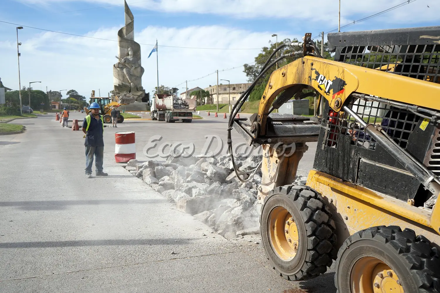Reparación. Trabajos en la avenida Almirante Brown