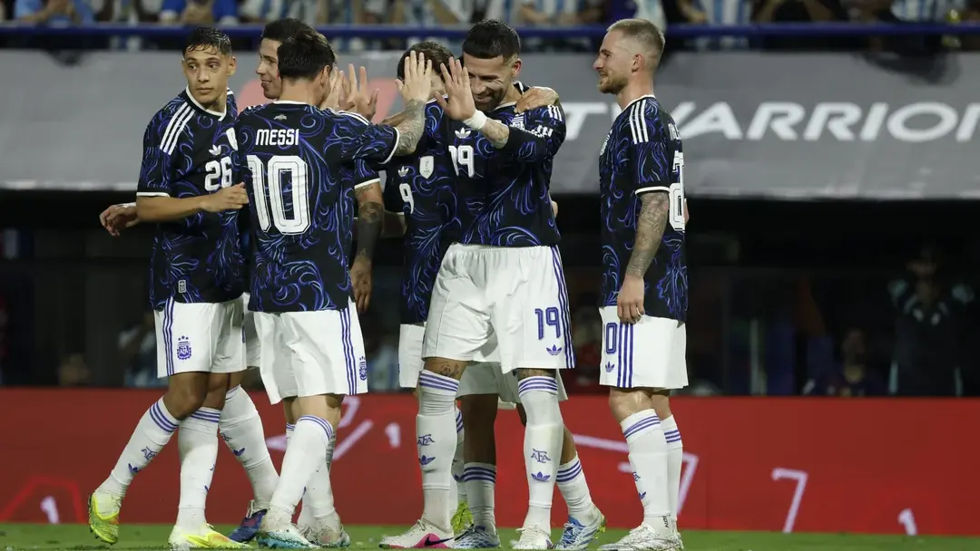 Argentina en su último amistoso en el país.
Foto: Agencia NA (@Argentina)