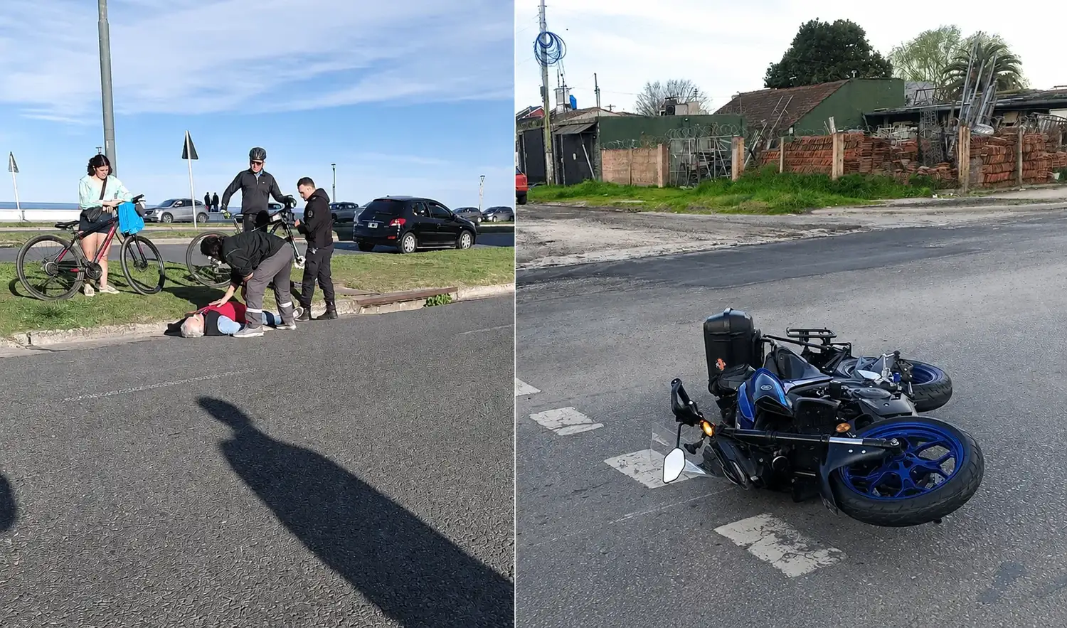 Dos siniestros viales registrados este sábado.