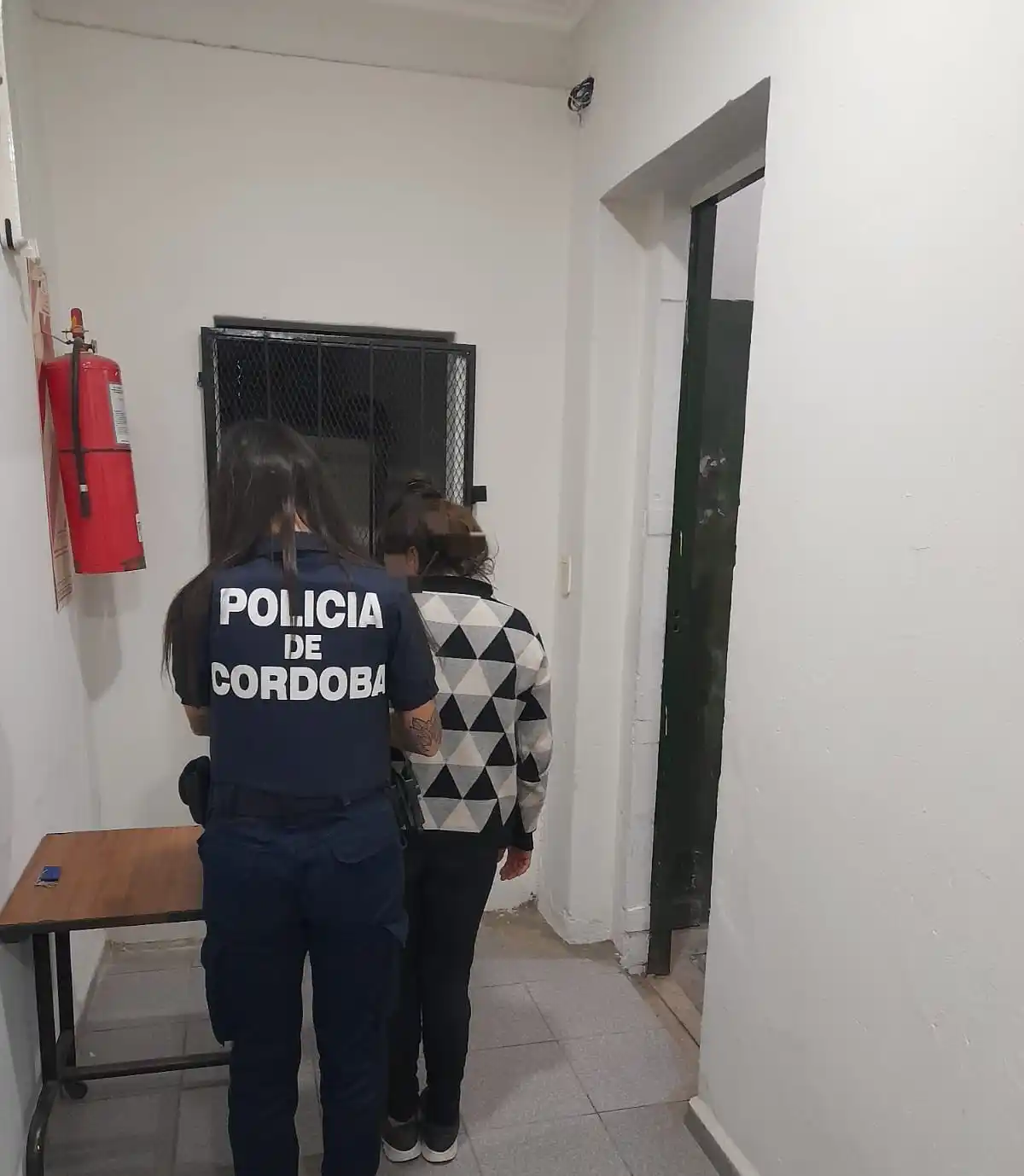 Joven detenida en Las Varillas