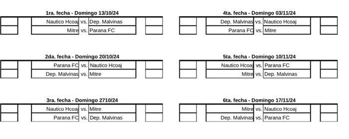 fixture regional federal amateur