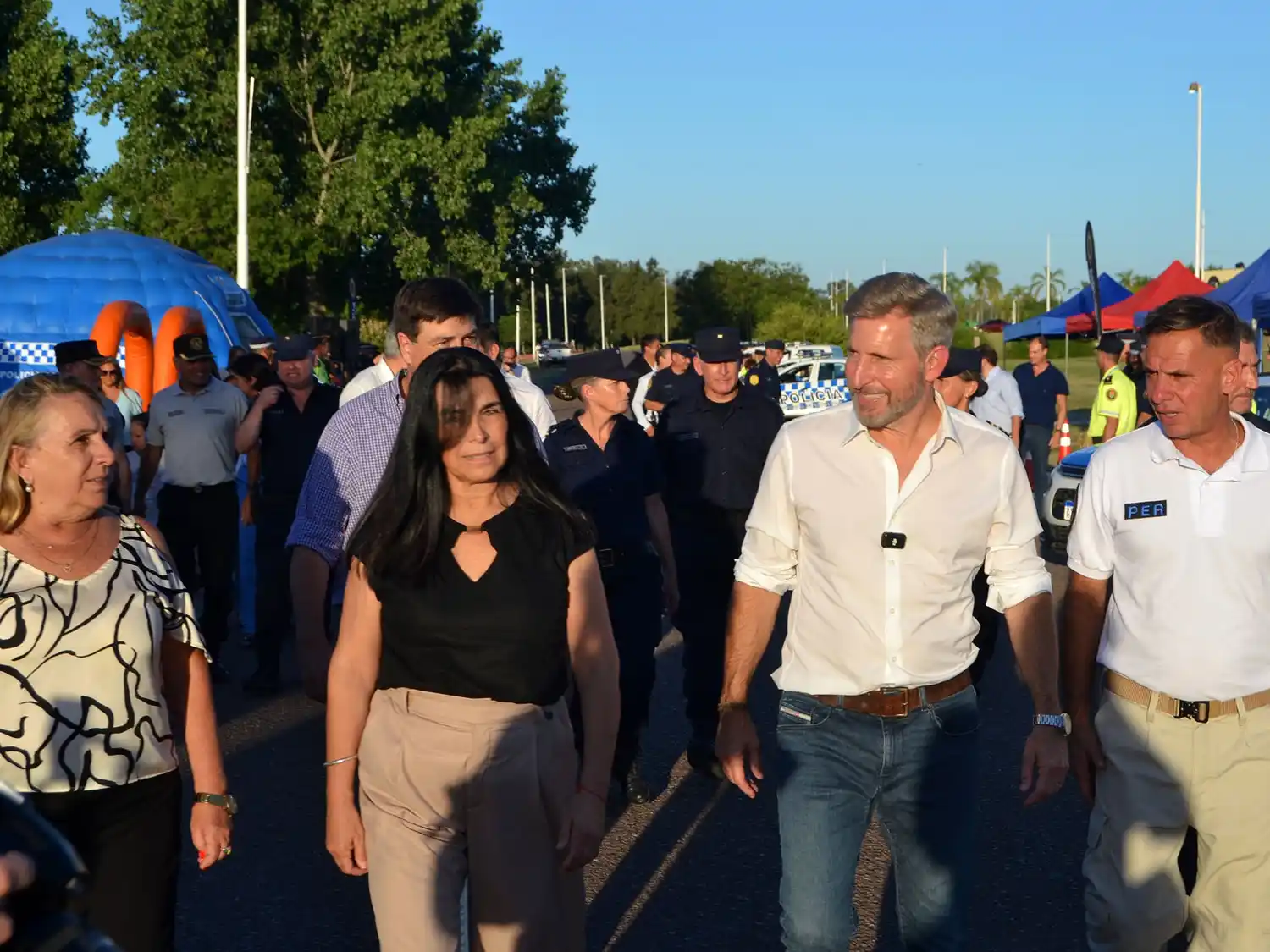 Dora Bogdan, Alicia Aluani, Rogelio Frigerio y Claudio González en el lanzamiento del programa en Gualeguay.