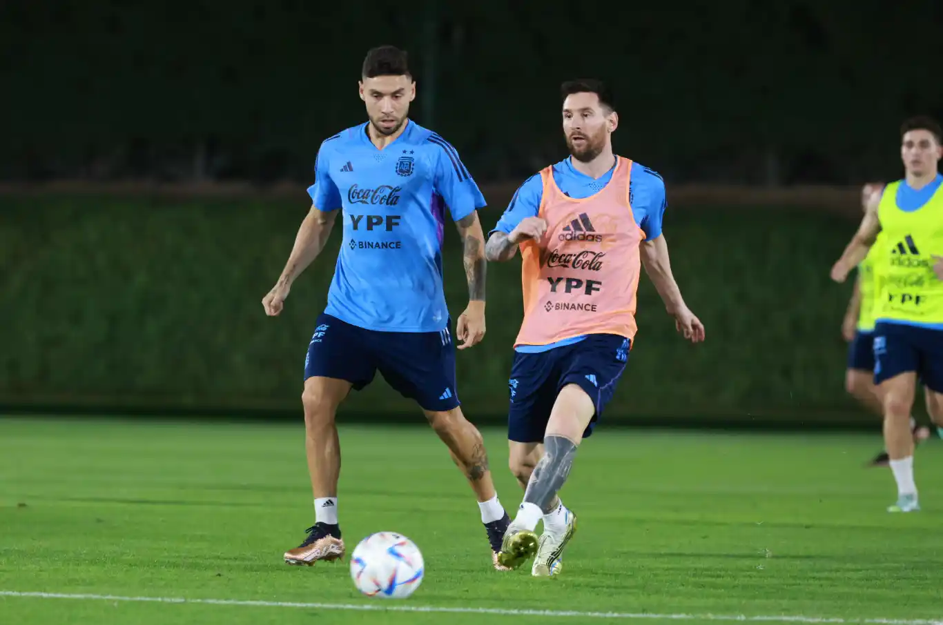 Messi y Montiel fueron titulares en la victoria ante México.