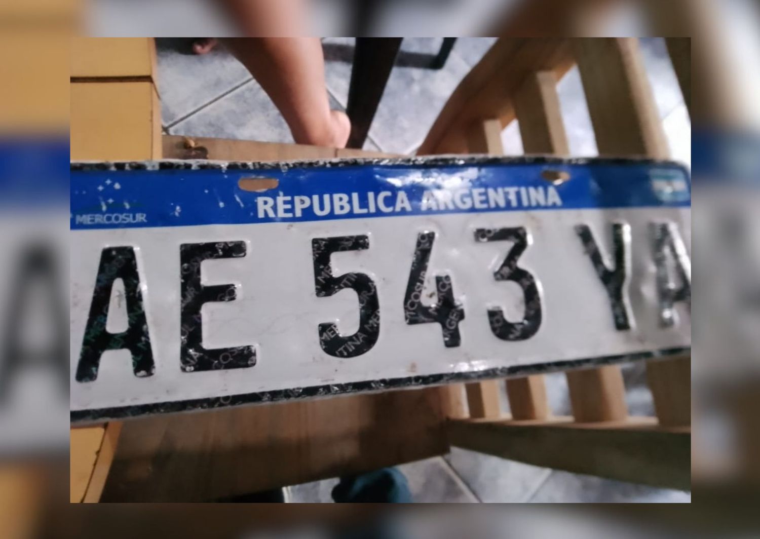 Patente hallada en Las Provincias y Lavalle