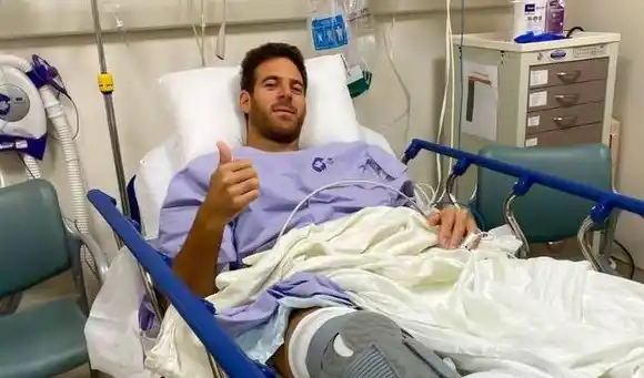 Del Potro fue operado de su rodilla derecha por segunda vez en Miami