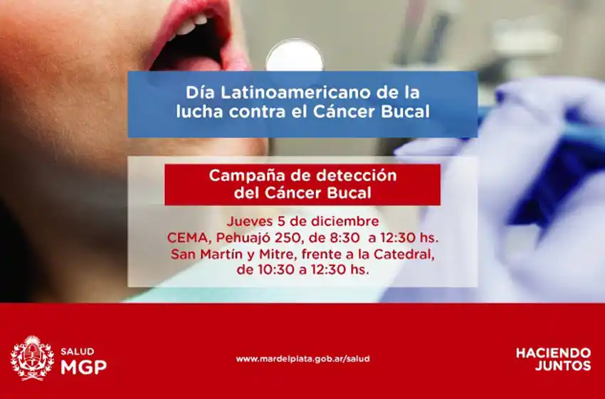 Realizarán una nueva campaña de detección de cáncer bucal frente a la Catedral